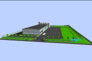 Tomatis Associati - Nuovo stabilimento essiccazione e stoccaggio cereali, servizi accessori ed uffici amministrativi in Caraglio (Cuneo) - render 02
