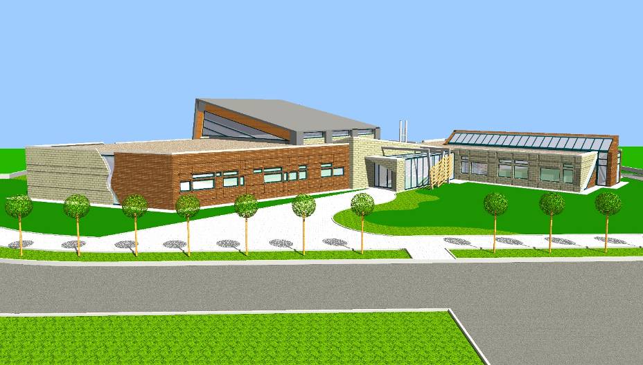 Tomatis Associati - Costruzione di una struttura polivalente a destinazione culturale, sportiva e turistica in Cervasca (Cuneo) - render 02