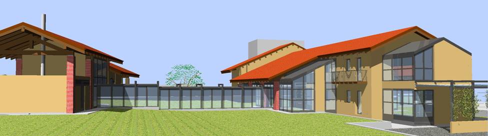 Tomatis Associati - Nuova sede centro diurno socio terapeutico riabilitativo per disabili in Cervasca (Cuneo) - render progetto